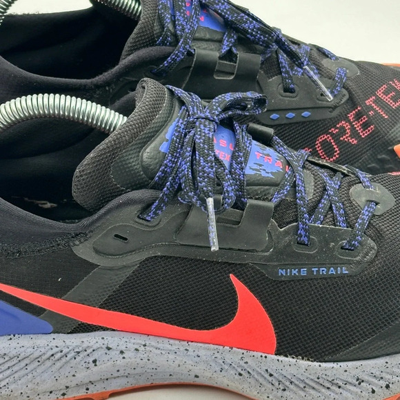 Nike Pegasus Trail 3 GTX Core-Tex Black Flash Crimson DC8794-002 Hiking Shoe 8.5 - Picture 4 of 10